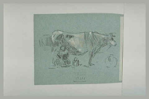Enfant trayant une vache, image 1/1