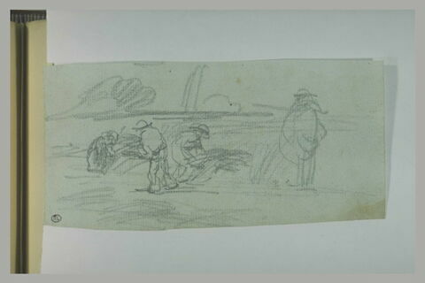 Paysans ramassant des gerbes, image 1/1