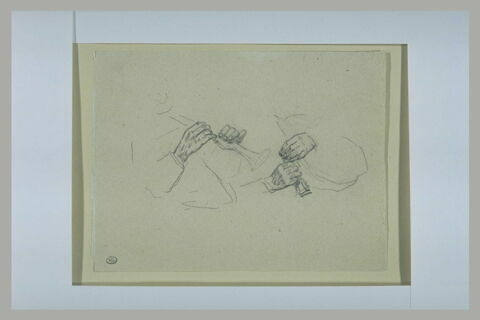 Etudes de mains de joueur de biniou, image 1/1