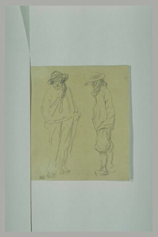 Deux paysans bretons debout, les mains dans les poches, image 1/1
