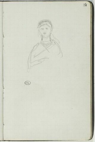 Croquis de femme en buste, image 1/1