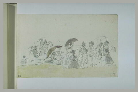 Personnages se tenant sur une plage, image 1/1