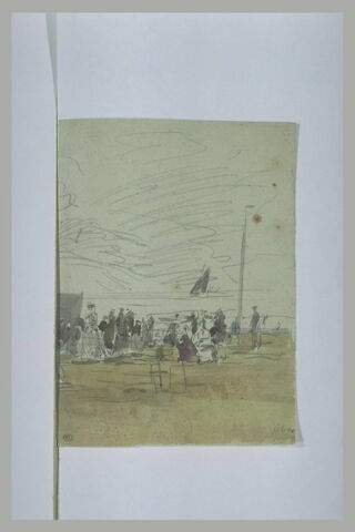 Promeneurs ou personnes assises sur une plage, image 1/1
