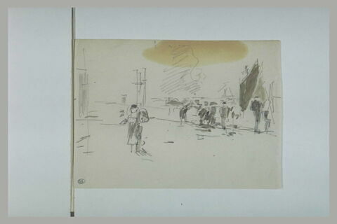 Port avec des promeneurs et des navires, image 1/1