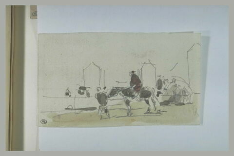 Homme à cheval, sur une plage, image 1/1