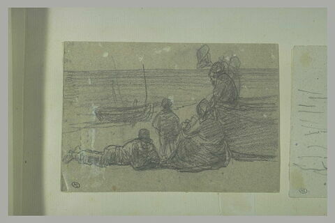 Marins et femmes près d'une barque, image 1/1