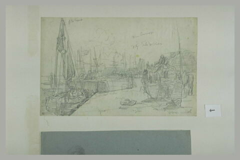 Un quai avec des navires et de nombreuses figures, image 1/1