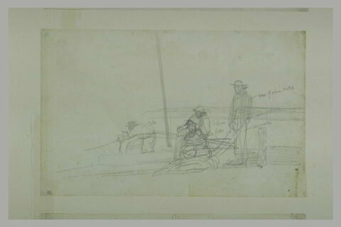 Quatre hommes sur un bateau, image 1/1