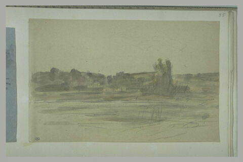 Plaine avec, au fond, des arbres et des collines, image 1/1