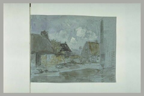 Route passant devant des chaumières, image 1/1