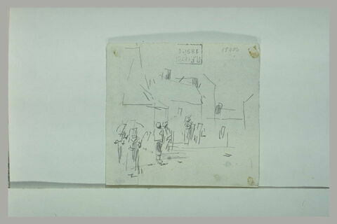 Une rue animée avec plusieurs personnages, image 1/1