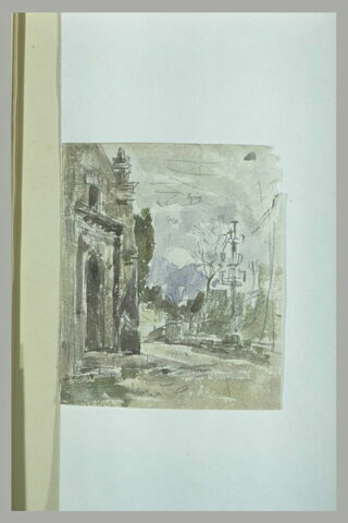 Portail d'église Renaissance et, à droite, calvaire, image 1/1