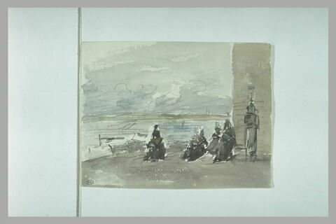 Femmes assises près d'une maison, au bord d'une rivière, image 1/1