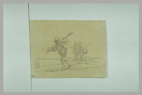 Pêcheur et deux femmes marchant vers la gauche, image 1/1