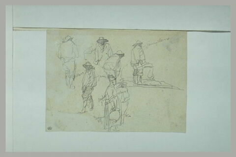 Feuille d'études : cinq hommes, une femme, image 1/1