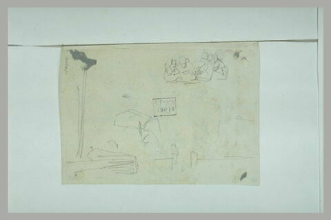 Femmes, assises, en cercle sur le sol, et paysage, image 1/1
