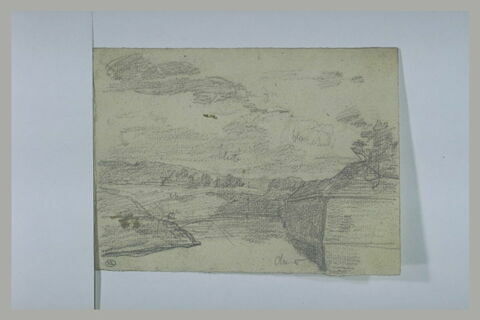 Homme pêchant dans un fossé, en face de remparts, image 1/1