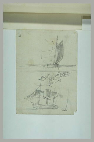 Deux études de navire à voiles, image 1/1