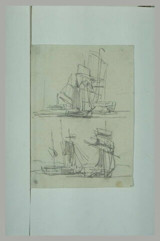 Deux études de groupes de voiliers, image 1/1