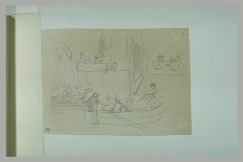 Marins à bord de barques de pêche, image 1/1