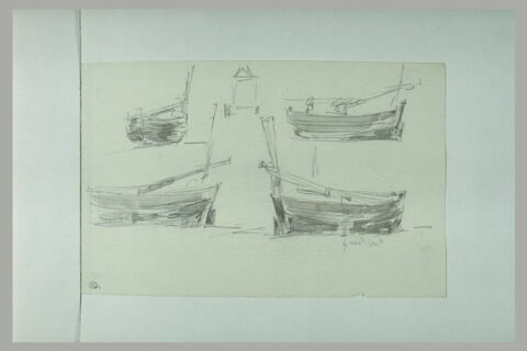 Quatre études de barque échouée, image 1/1