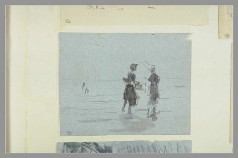 Deux pêcheuses sur une plage, image 1/1