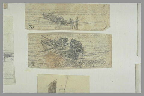 Deux hommes dans un canot, image 1/1