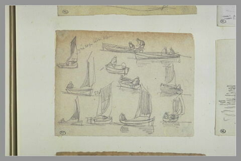 Etudes de bateaux à voiles et de canots, image 1/1