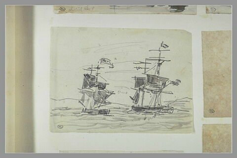 Deux voiliers filant sur la mer, image 1/1