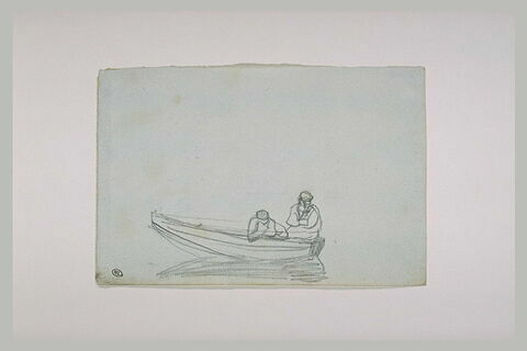 Deux hommes dans un canot, image 1/1