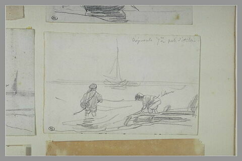 Deux pêcheurs, les jambes dans l'eau, image 1/1
