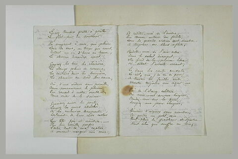 Lettre manuscrite comportant un poème, image 2/3