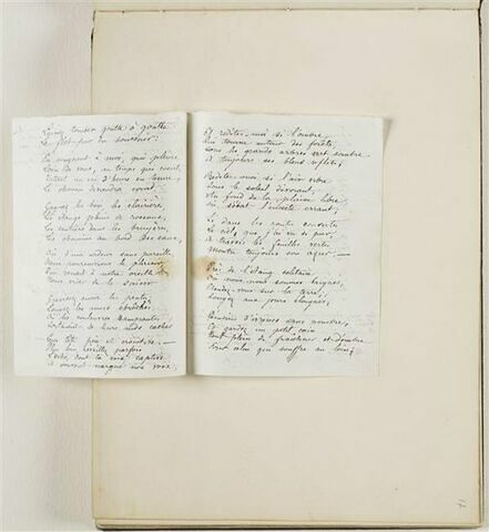 Lettre manuscrite comportant un poème, image 3/3