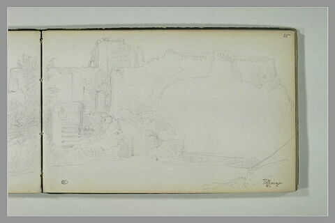Paysage panoramique avec ruines, image 1/2