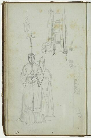 Personnages religieux et architecture, pour le 'Sacre de Napoléon', image 1/1