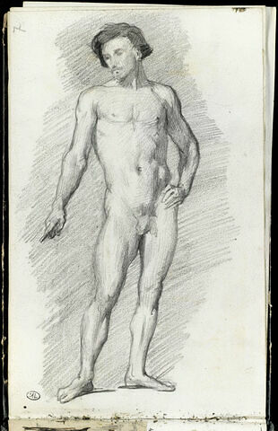 Homme nu debout, image 1/2