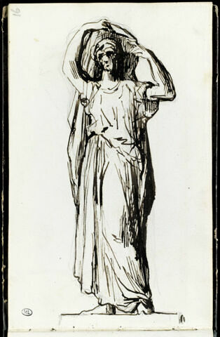 Etude d'une sculpture d'une femme drapée, image 1/2