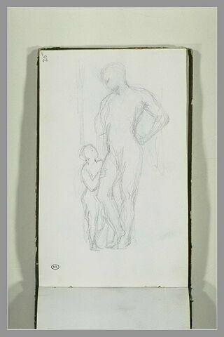 Homme et un enfant, debout, image 2/2