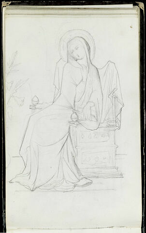 Vierge Marie assise, image 1/2