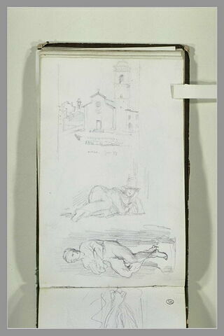 Vue d'Arezzo ; figure allongée ; figure assise, image 2/2