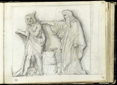 Scène religieuse avec deux personnages, image 1/2