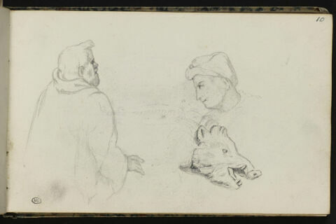 Etudes de personnages et d'une tête de sanglier, image 1/1