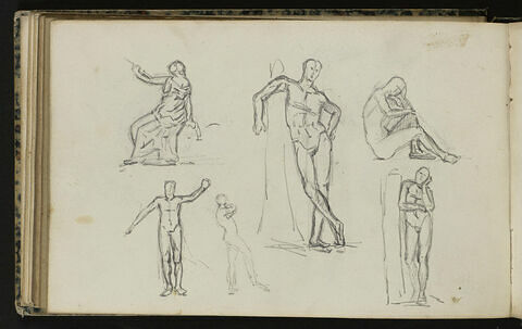 Diverses études d'homme nu, image 1/1