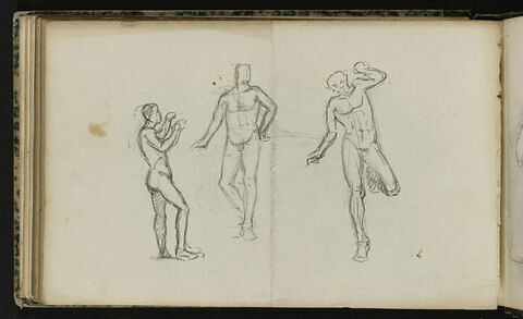 Trois études d'homme nu, image 1/1