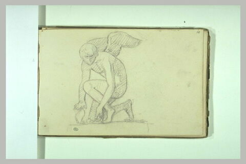 Etude d'après l'antique d'une figure ailée, accroupie, image 2/2