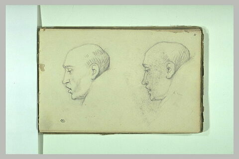Deux têtes d'homme, de profil, image 2/2