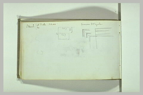 Note manuscrite et tracé géométrique, image 2/2