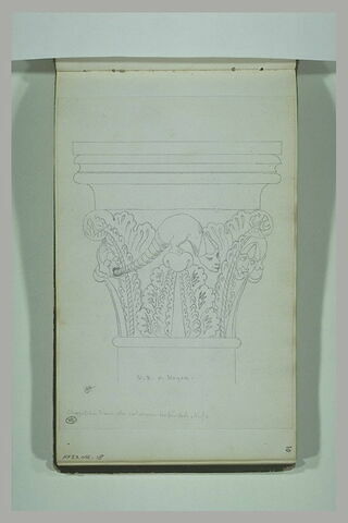 Chapiteau d'une des colonnes isolés de la nef de Notre-Dame de Noyon, image 2/2