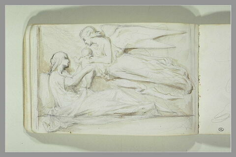 Ange apportant un bébé à une femme allongée, image 2/2