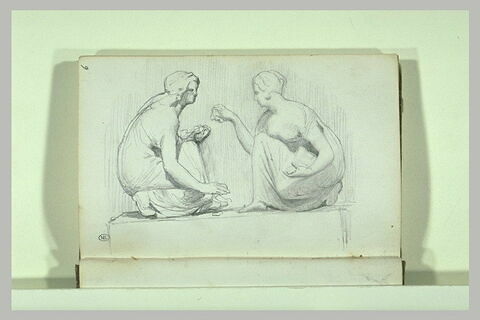 Etude d'après une sculpture : deux femmes jouant aux osselets, image 2/2